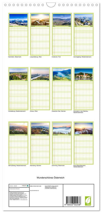 Wunderschönes Österreich (CALVENDO Familienplaner 2026)