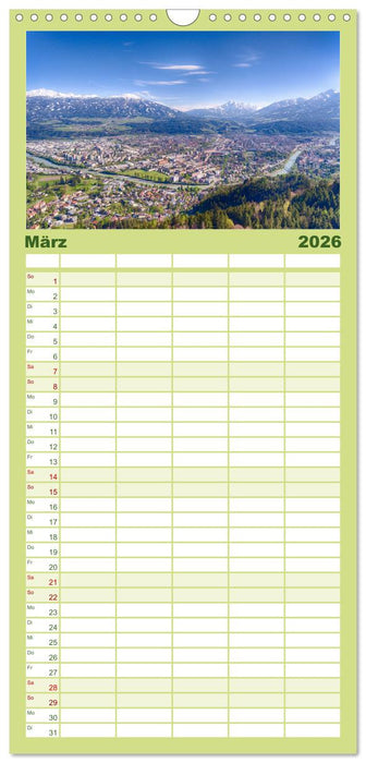 Wunderschönes Österreich (CALVENDO Familienplaner 2026)