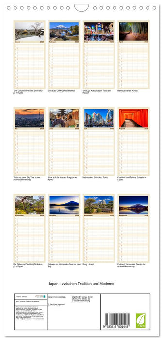 Japan - zwischen Tradition und Moderne (CALVENDO Familienplaner 2026)