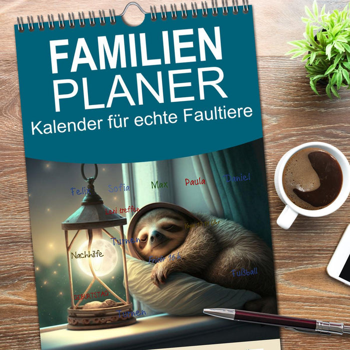 Der Kalender für echte Faultiere (CALVENDO Familienplaner 2026)