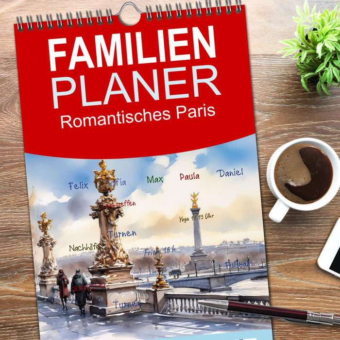 Romantisches Paris (CALVENDO Familienplaner 2026)