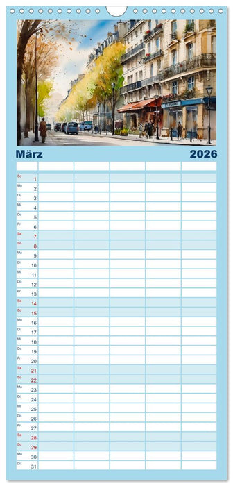 Romantisches Paris (CALVENDO Familienplaner 2026)