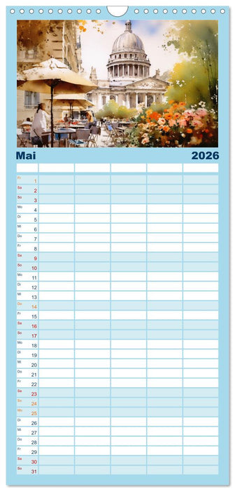 Romantisches Paris (CALVENDO Familienplaner 2026)