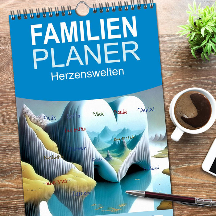Herzenswelten (CALVENDO Familienplaner 2026)