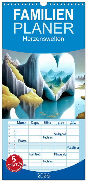 Herzenswelten (CALVENDO Familienplaner 2026)