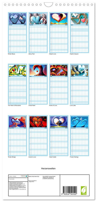 Herzenswelten (CALVENDO Familienplaner 2026)