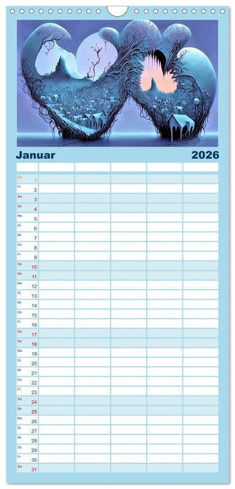 Herzenswelten (CALVENDO Familienplaner 2026)