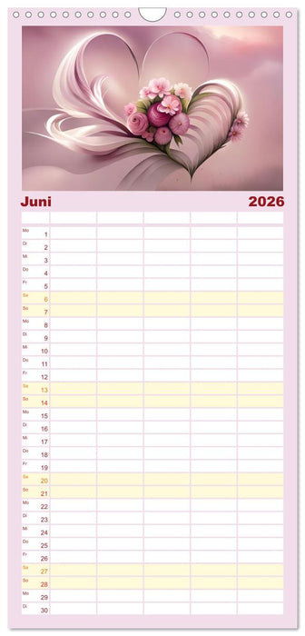 Romantischer Terminkalender (CALVENDO Familienplaner 2026)