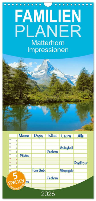 MATTERHORN Impressionen (CALVENDO Familienplaner 2026)