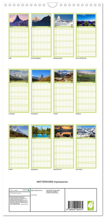 MATTERHORN Impressionen (CALVENDO Familienplaner 2026)