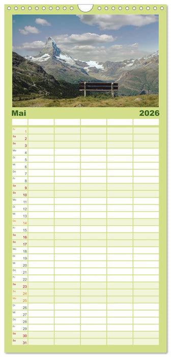 MATTERHORN Impressionen (CALVENDO Familienplaner 2026)