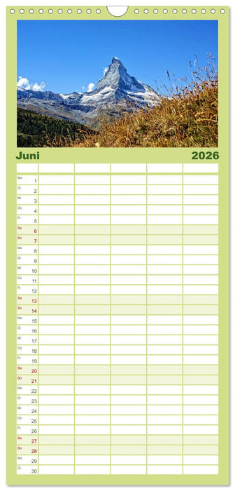 MATTERHORN Impressionen (CALVENDO Familienplaner 2026)