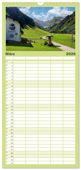 Oberstdorf - Bergparadies in den Alpen (CALVENDO Familienplaner 2026)