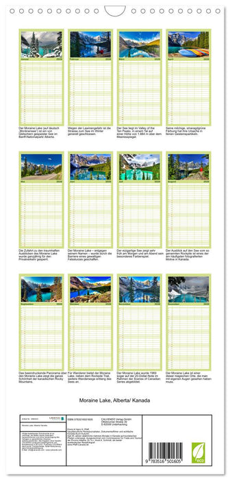 Moraine Lake, Alberta/ Kanada (CALVENDO Familienplaner 2026)