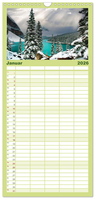 Moraine Lake, Alberta/ Kanada (CALVENDO Familienplaner 2026)