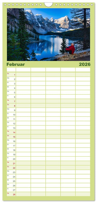 Moraine Lake, Alberta/ Kanada (CALVENDO Familienplaner 2026)