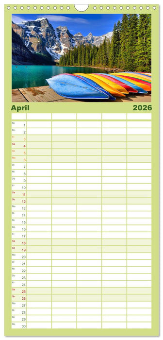 Moraine Lake, Alberta/ Kanada (CALVENDO Familienplaner 2026)