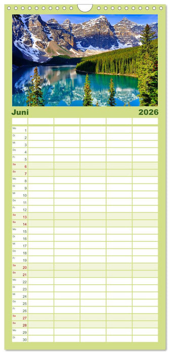 Moraine Lake, Alberta/ Kanada (CALVENDO Familienplaner 2026)