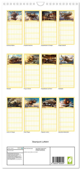 Steampunk Luftfahrt (CALVENDO Familienplaner 2026)