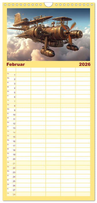 Steampunk Luftfahrt (CALVENDO Familienplaner 2026)