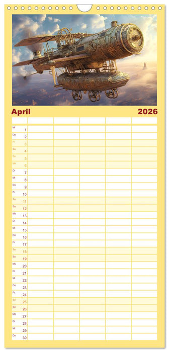 Steampunk Luftfahrt (CALVENDO Familienplaner 2026)