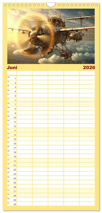 Steampunk Luftfahrt (CALVENDO Familienplaner 2026)