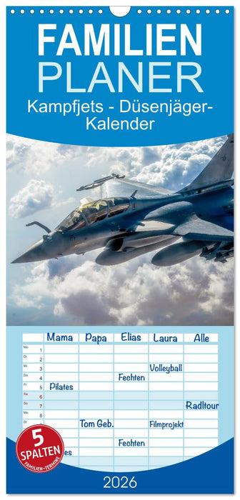 Kampfjets - Düsenjäger-Kalender (CALVENDO Familienplaner 2026)