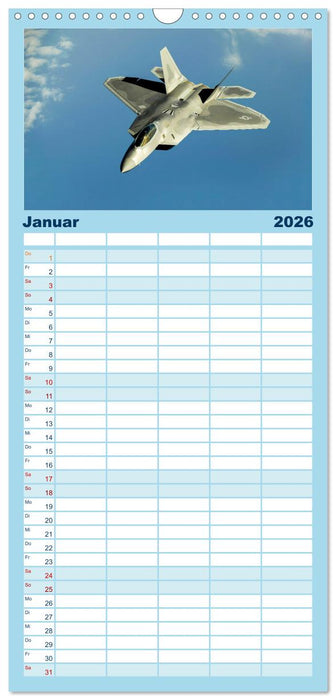 Kampfjets - Düsenjäger-Kalender (CALVENDO Familienplaner 2026)