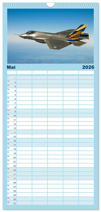 Kampfjets - Düsenjäger-Kalender (CALVENDO Familienplaner 2026)