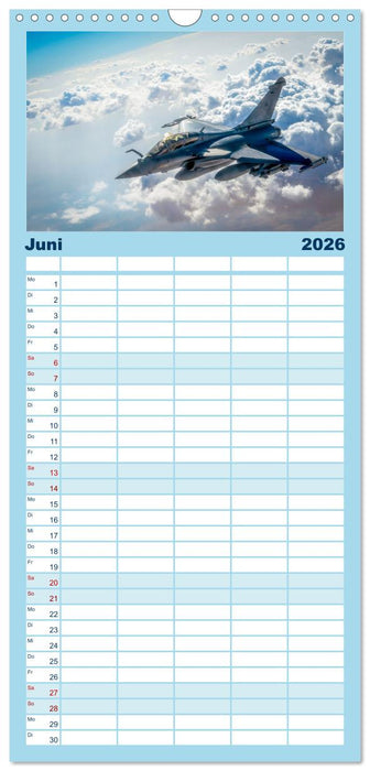 Kampfjets - Düsenjäger-Kalender (CALVENDO Familienplaner 2026)