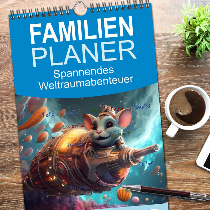 Spannendes Weltraumabenteuer (CALVENDO Familienplaner 2026)