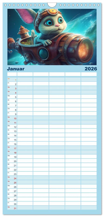 Spannendes Weltraumabenteuer (CALVENDO Familienplaner 2026)