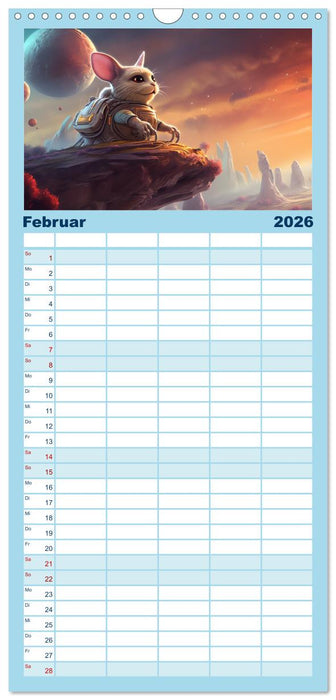 Spannendes Weltraumabenteuer (CALVENDO Familienplaner 2026)