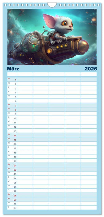 Spannendes Weltraumabenteuer (CALVENDO Familienplaner 2026)