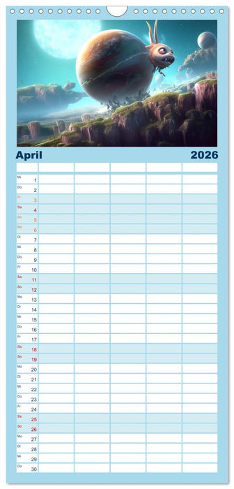 Spannendes Weltraumabenteuer (CALVENDO Familienplaner 2026)