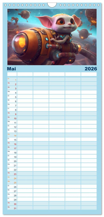 Spannendes Weltraumabenteuer (CALVENDO Familienplaner 2026)