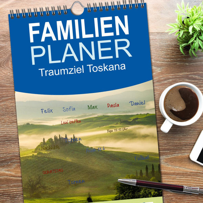 Traumziel Toskana (CALVENDO Familienplaner 2026)