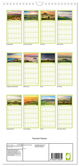 Traumziel Toskana (CALVENDO Familienplaner 2026)