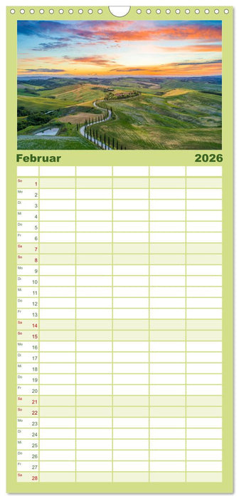 Traumziel Toskana (CALVENDO Familienplaner 2026)