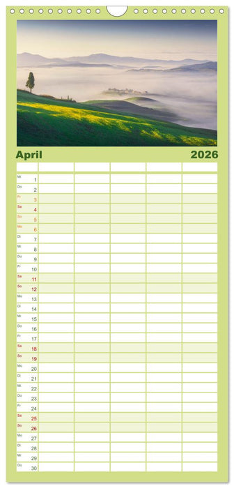 Traumziel Toskana (CALVENDO Familienplaner 2026)