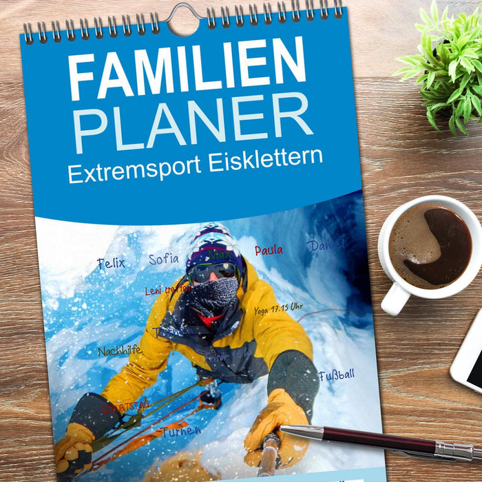 Extremsport Eisklettern (CALVENDO Familienplaner 2026)
