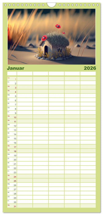 Märchen Mini-Häuschen (CALVENDO Familienplaner 2026)