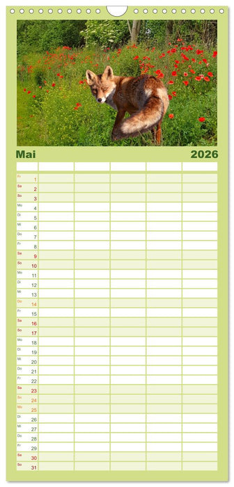 Deutsches Jagdwild - Waidmannsheil (CALVENDO Familienplaner 2026)