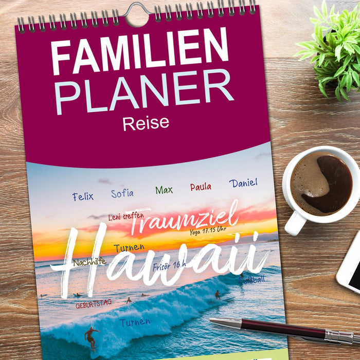 Hawaii Traumziel (CALVENDO Familienplaner 2026)