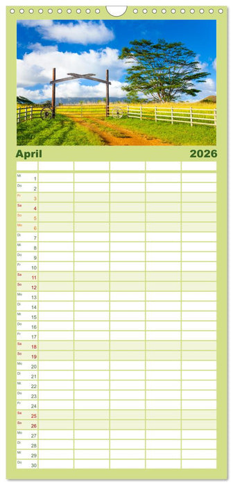 Hawaii Traumziel (CALVENDO Familienplaner 2026)