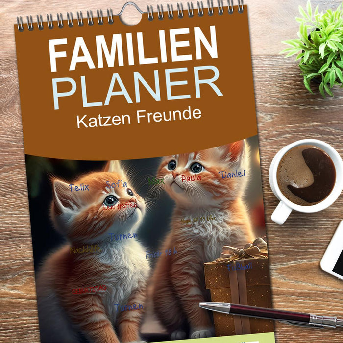 Katzen Freunde (CALVENDO Familienplaner 2026)