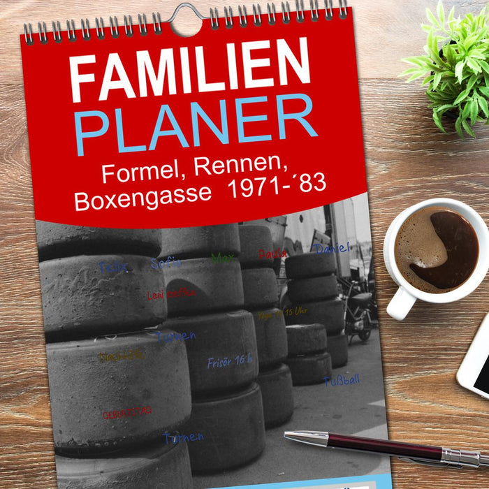 Formel, Rennen, Boxengasse 1971-´83 (CALVENDO Familienplaner 2026)