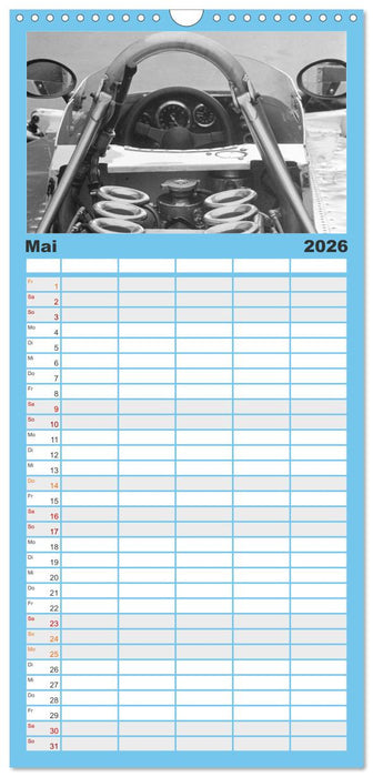 Formel, Rennen, Boxengasse 1971-´83 (CALVENDO Familienplaner 2026)