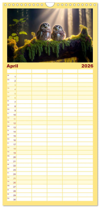 Putzige Tierwelt - gemeinsam die Welt entdecken (CALVENDO Familienplaner 2026)