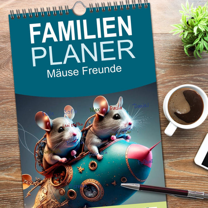 Mäuse Freunde (CALVENDO Familienplaner 2026)